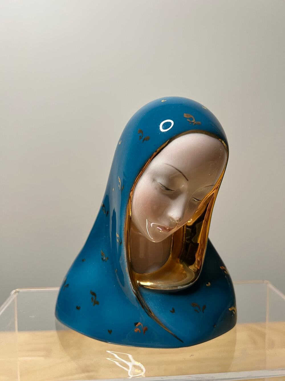 Ceramic bust of the Madonna by Eugenio Pattarino EPF Italy 1963 JL
